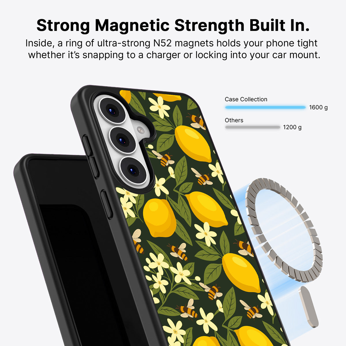 Samsung Galaxy S26 case construction – Lemon and Bees phone case