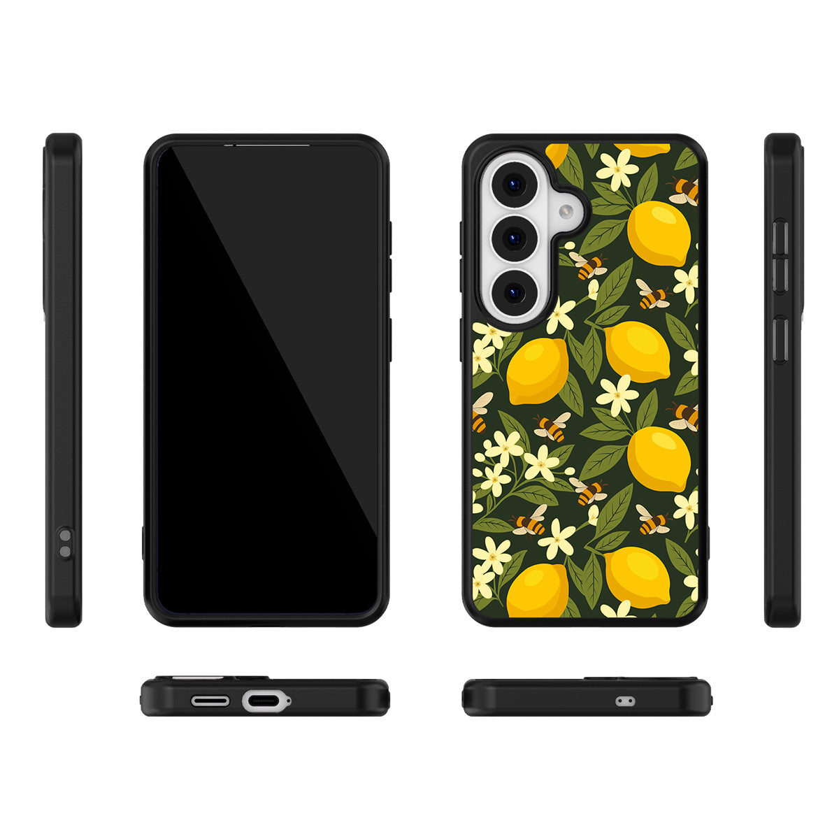 Lemon and Bees Samsung Galaxy S26 Plus case cover – multi-angle view