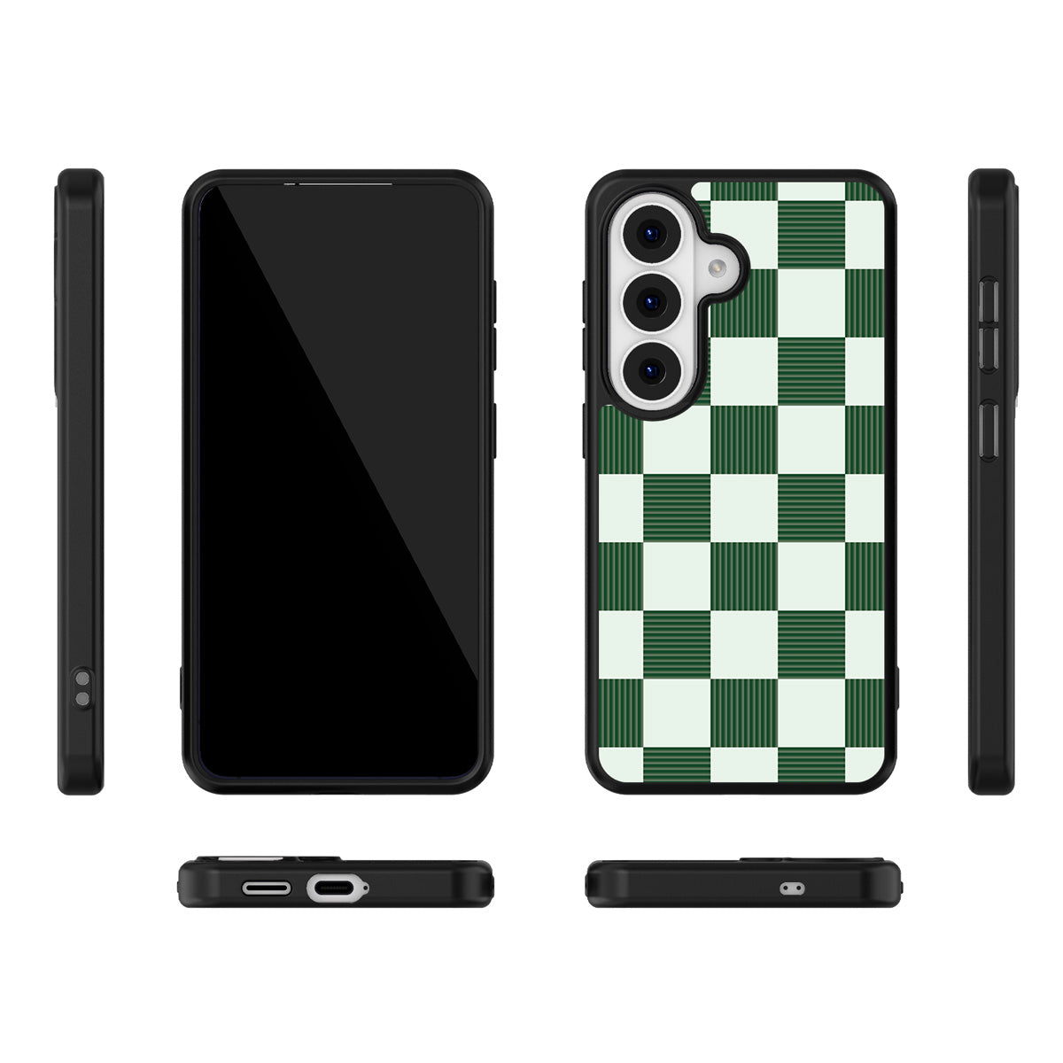Luxe Emerald Samsung Galaxy S26 Plus case – multi-angle view