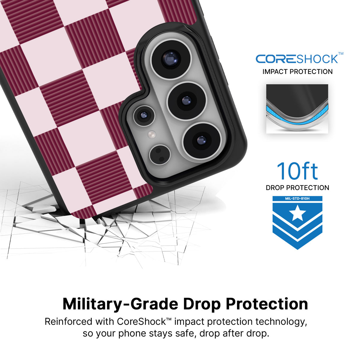 Majestic Mosaic Samsung Galaxy S26 Ultra case with 10ft military-grade drop protection