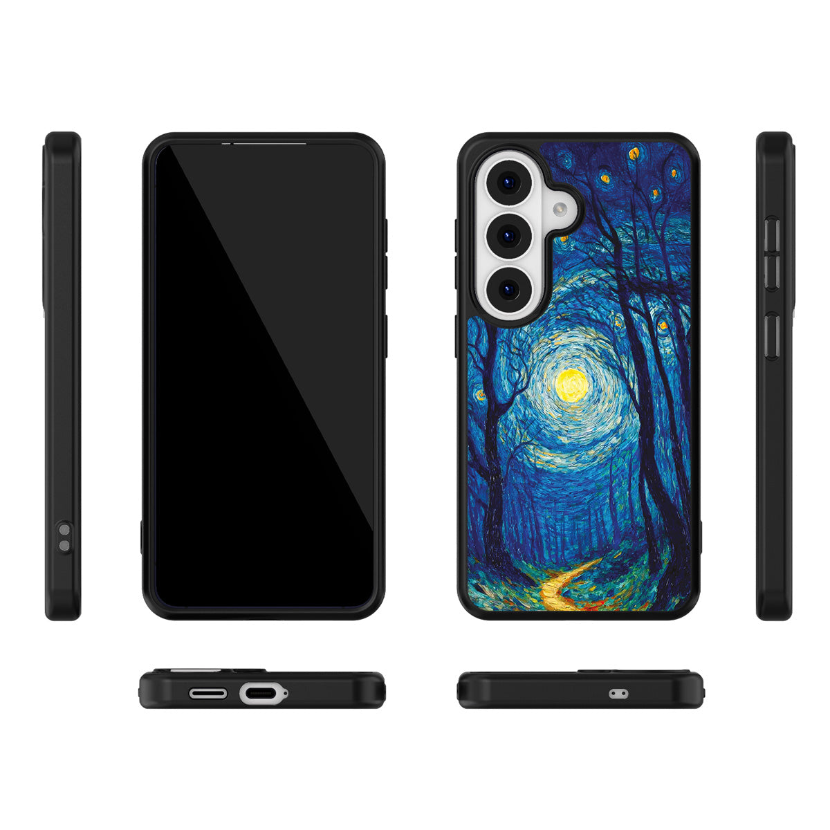 Moonlit Forest Samsung Galaxy S26 Plus case – multi-angle view
