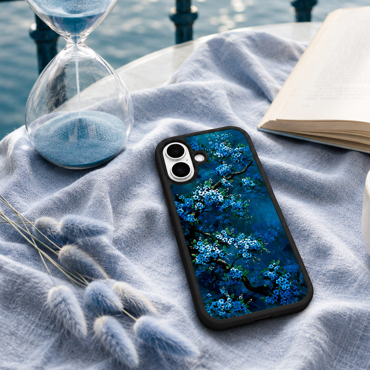 Floral Designer iPhone 16 Case – Moonlit Petals | MagSafe