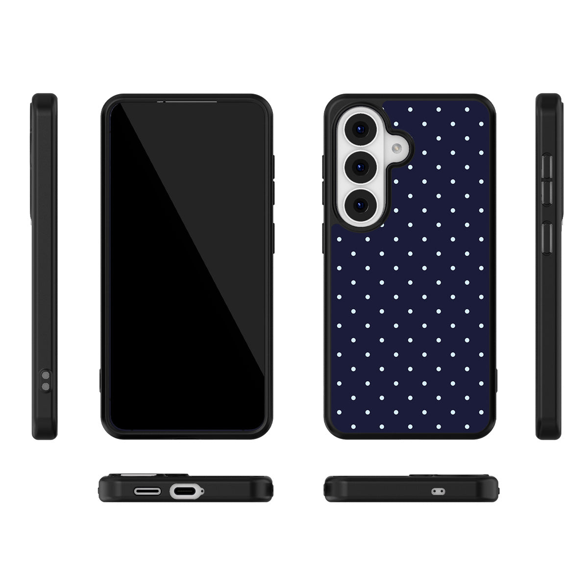 Navy Whisper Samsung Galaxy S26 case – multi-angle view