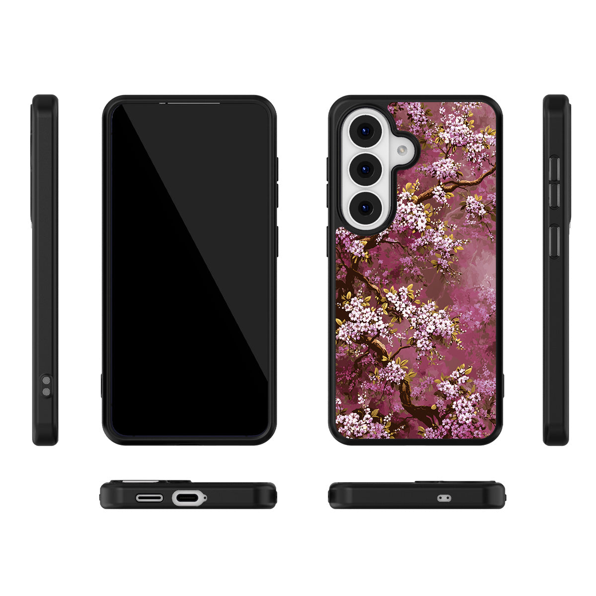 Rose Whisper Samsung Galaxy S26 case – multi-angle view
