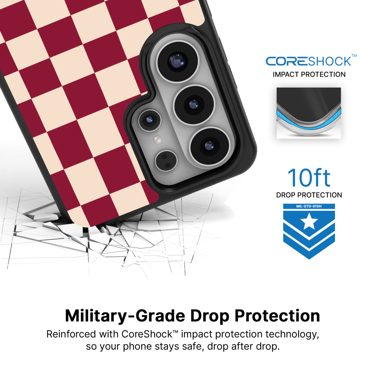 Rouge Board Samsung Galaxy S26 Ultra case with 10ft military-grade drop protection