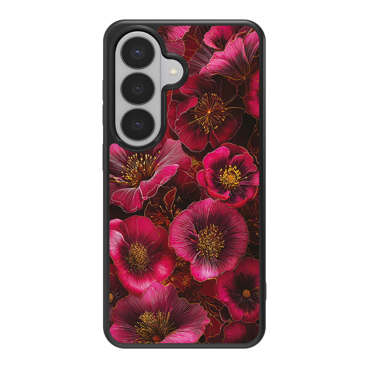 Ruby Flora design back view – Samsung Galaxy S26 case