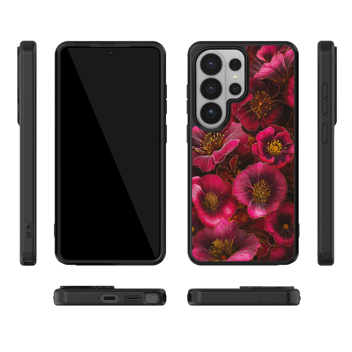 Ruby Flora Samsung Galaxy S26 Ultra case – multi-angle view