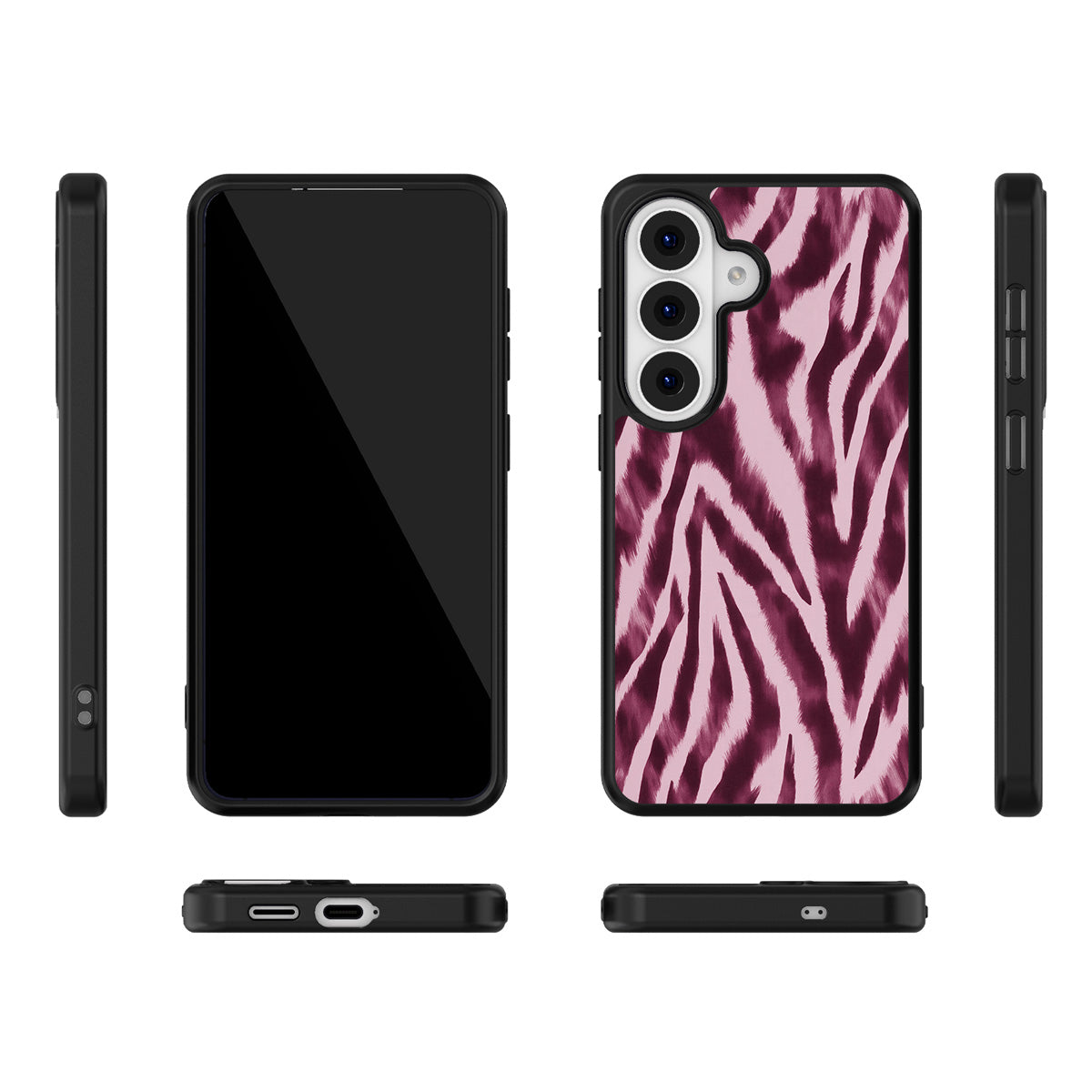 Sangria Zebra Samsung Galaxy S26 case – multi-angle view