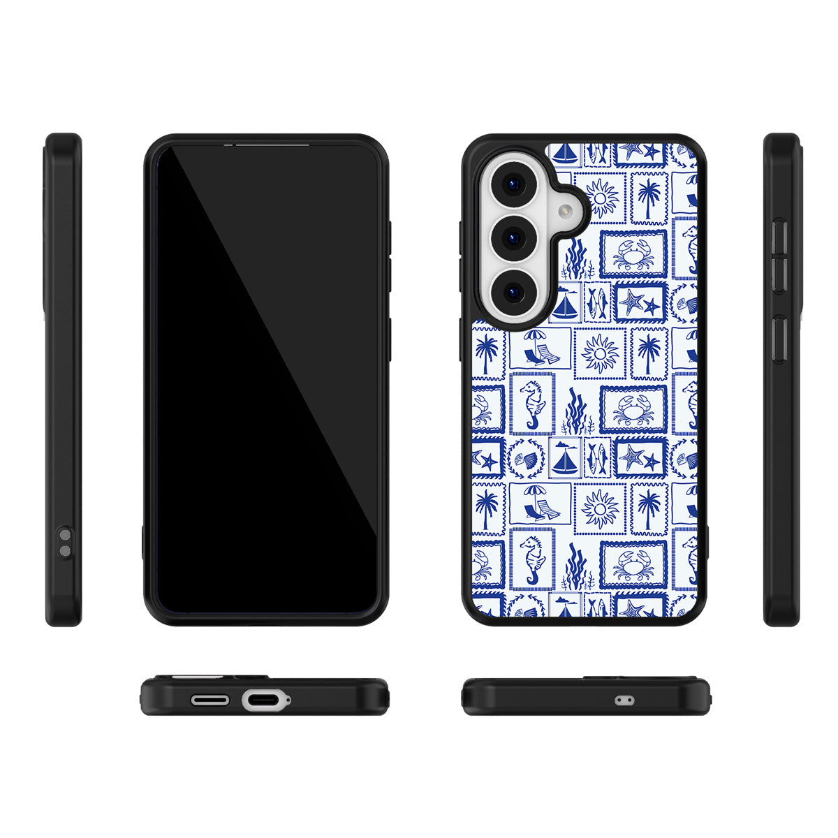 Seaside Sketches Samsung Galaxy S26 Plus case – multi-angle view