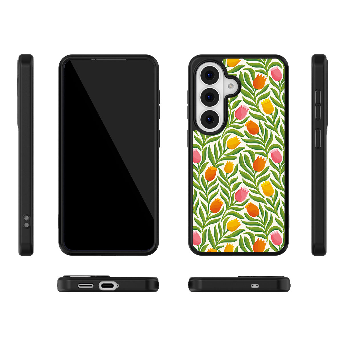 Spring Tulips Samsung Galaxy S26 Plus case – multi-angle view