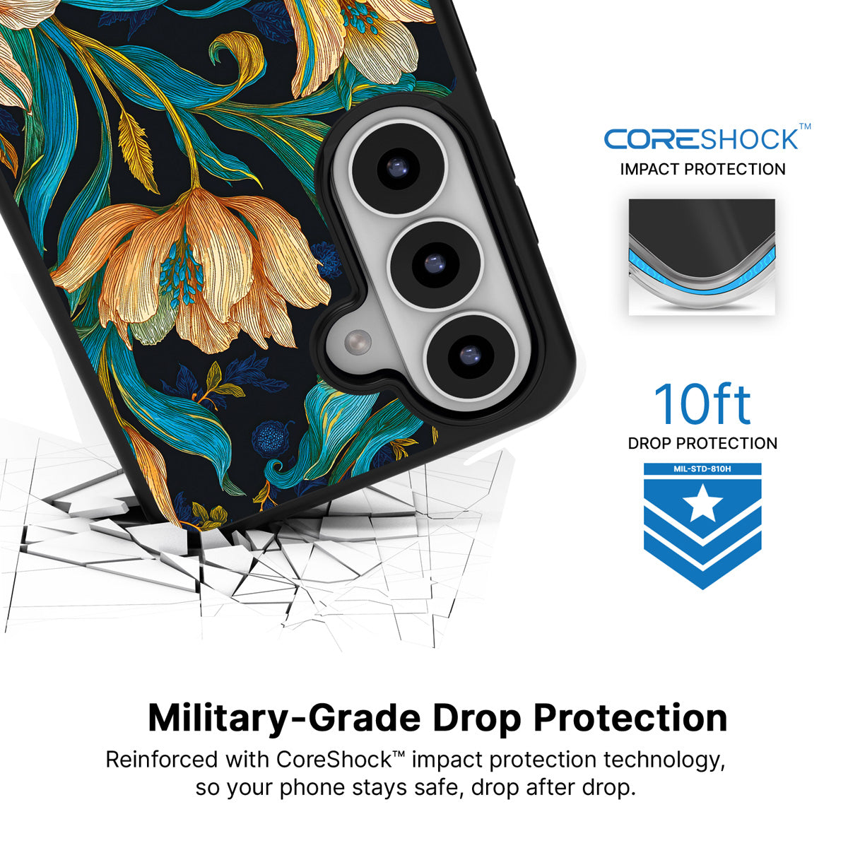 Tulip Play Samsung Galaxy S26 case with 10ft military-grade drop protection