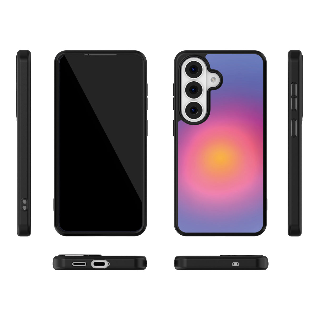 Aura Glow Samsung Galaxy S26 case – multi-angle view
