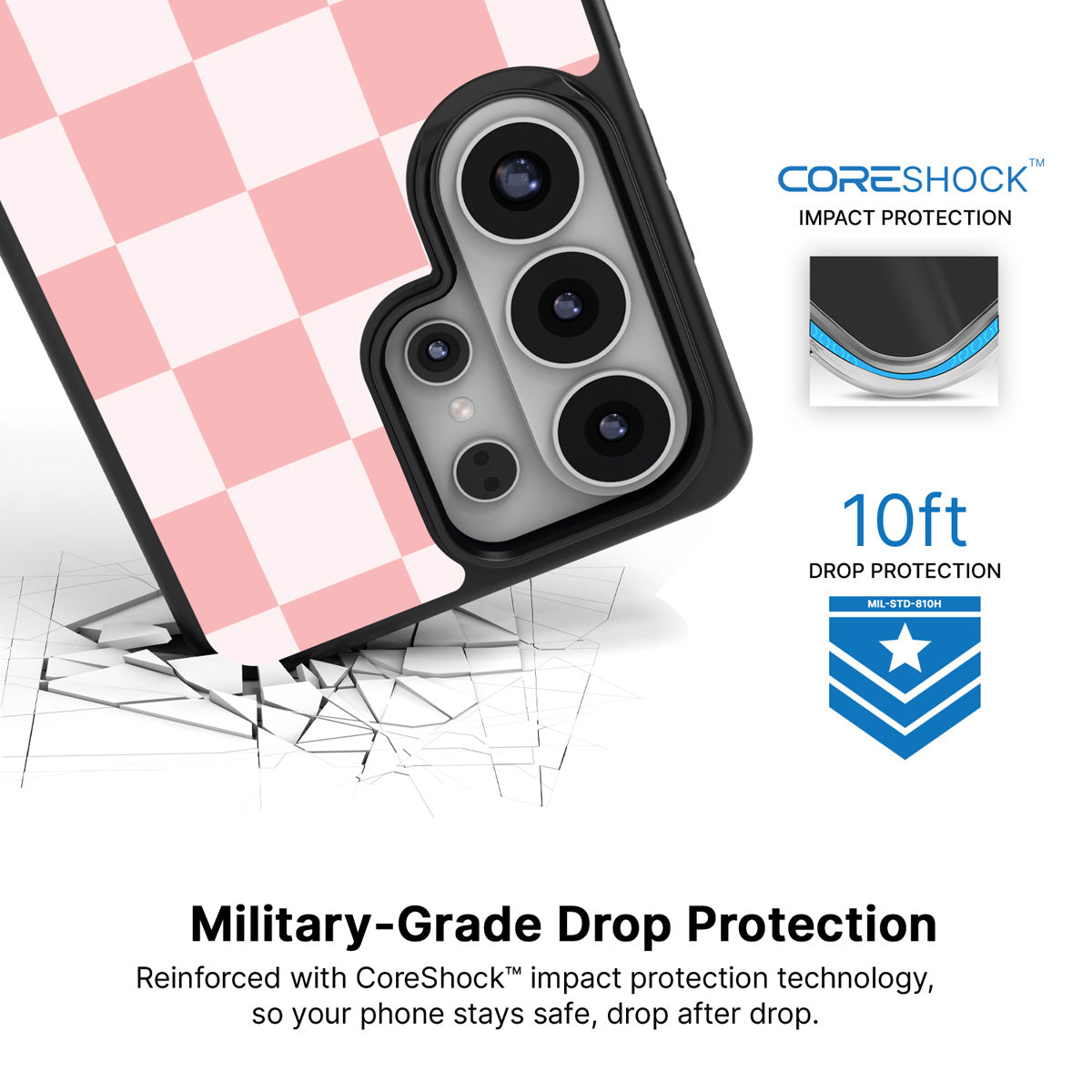 Ballet Tile Samsung Galaxy S26 Ultra case with 10ft military-grade drop protection