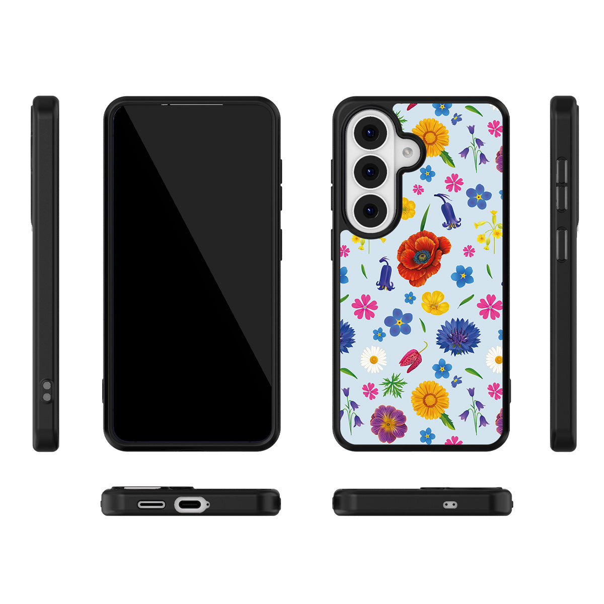British Wildflowers Samsung Galaxy S26 Plus case – multi-angle view