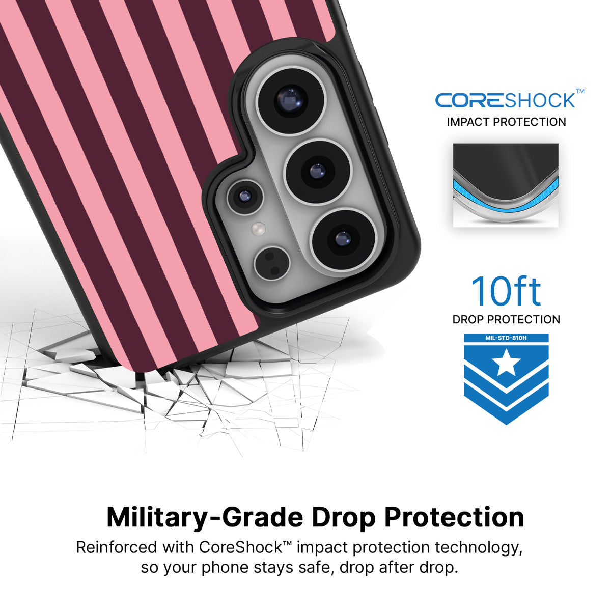 Candy Column Samsung Galaxy S26 Ultra case with 10ft military-grade drop protection