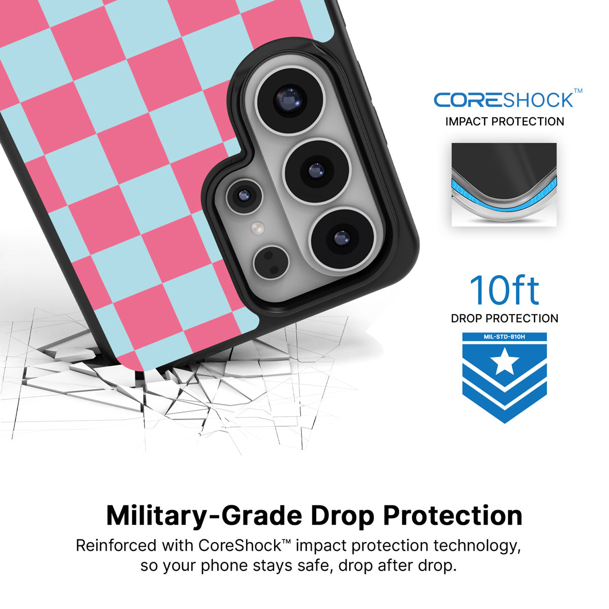 Candy Floss Samsung Galaxy S26 Ultra case with 10ft military-grade drop protection