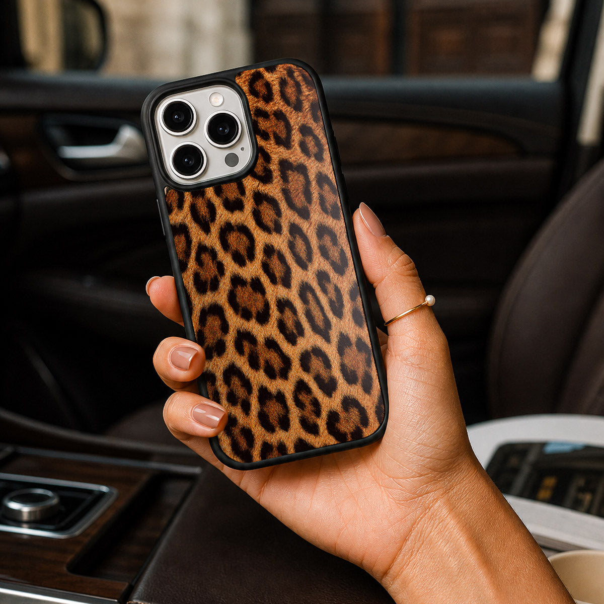 Animal Print Designer iPhone 15 Plus Case – Classic Leopard | MagSafe — view 2