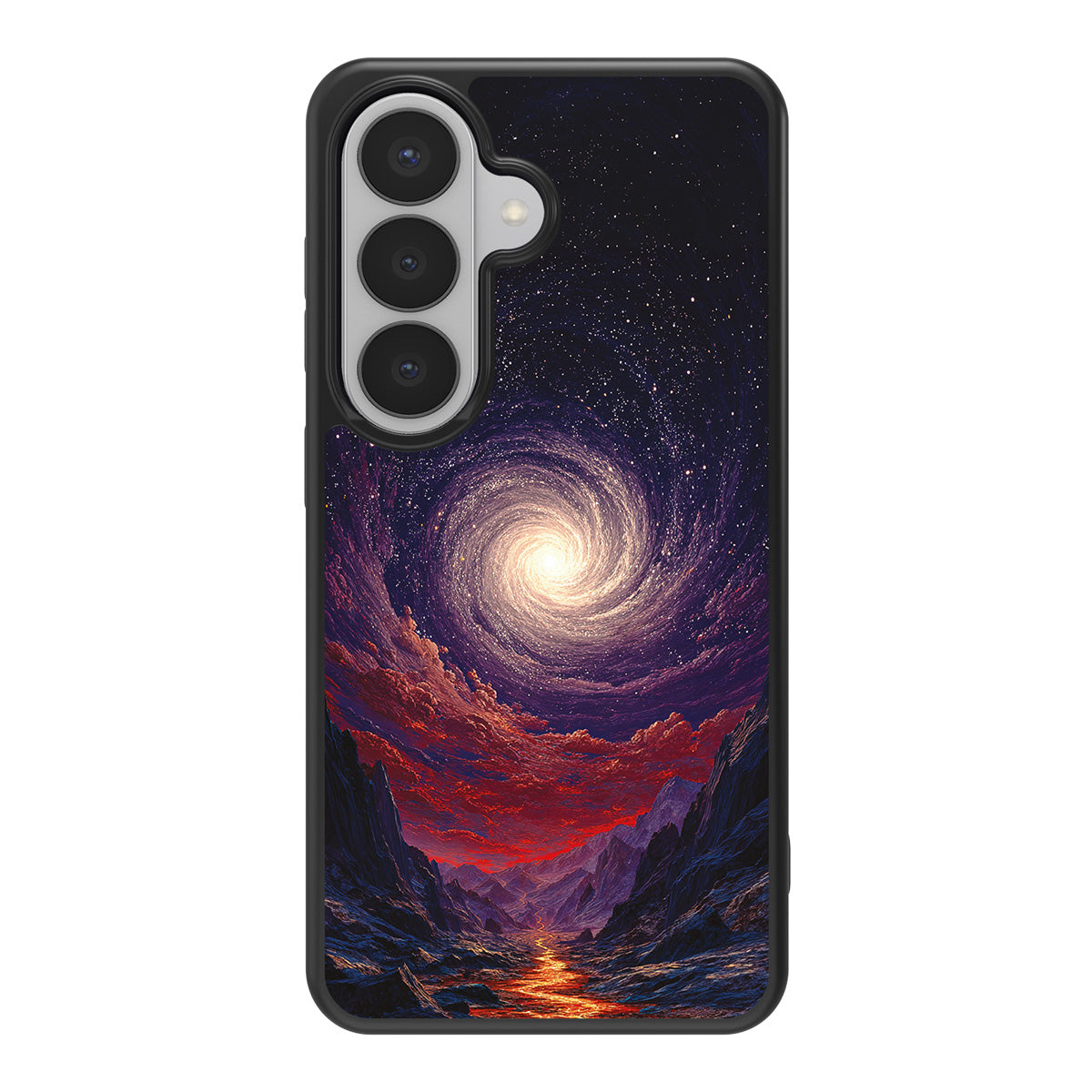 Cosmic Vortex design back view – Samsung Galaxy S26 case