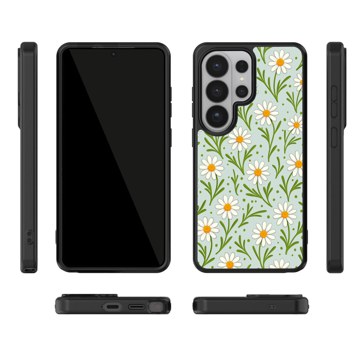 Daisy Flowers Samsung Galaxy S26 Ultra case – multi-angle view