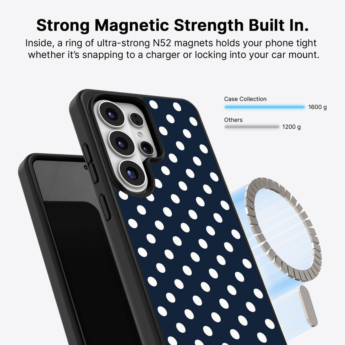 Samsung Galaxy S26 Ultra Qi2 magnetic case with N52 magnets – Deep Sea design