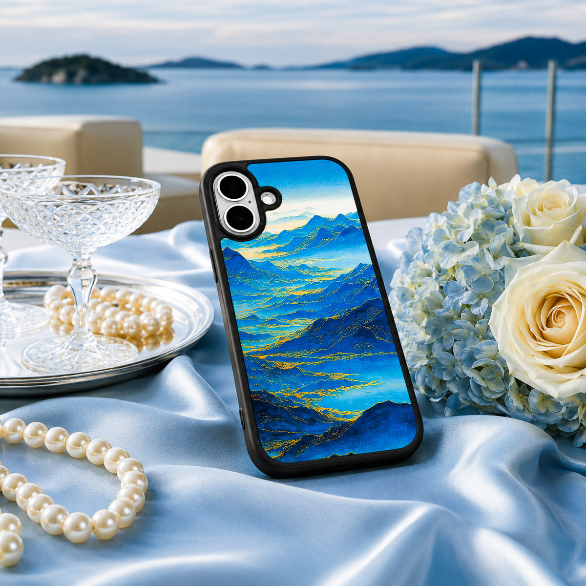 Blue Mountain Designer iPhone 16 Plus Case – Ethereal Dawn | MagSafe — view 2
