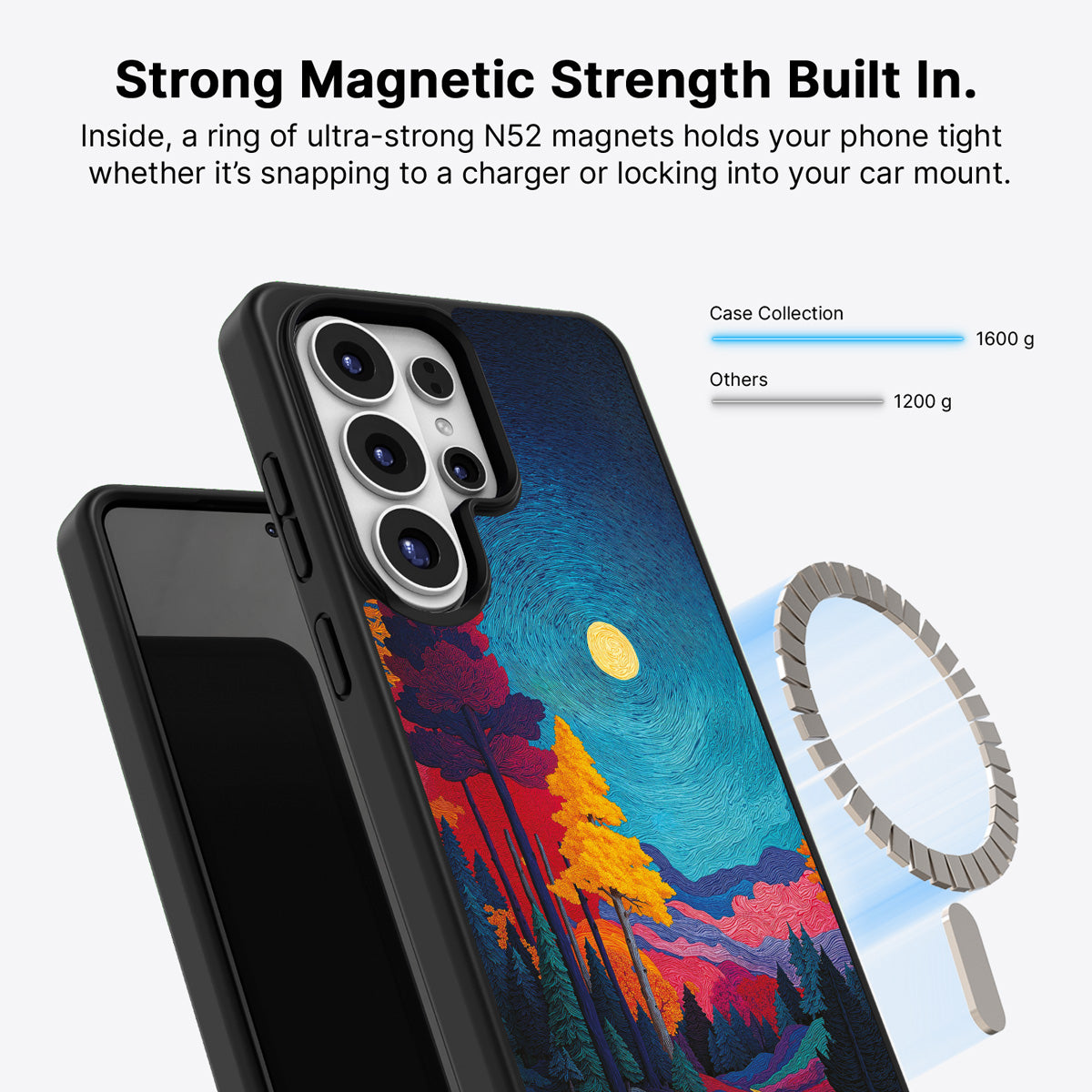 Samsung Galaxy S26 Ultra Qi2 magnetic case with N52 magnets – Folk Valley design