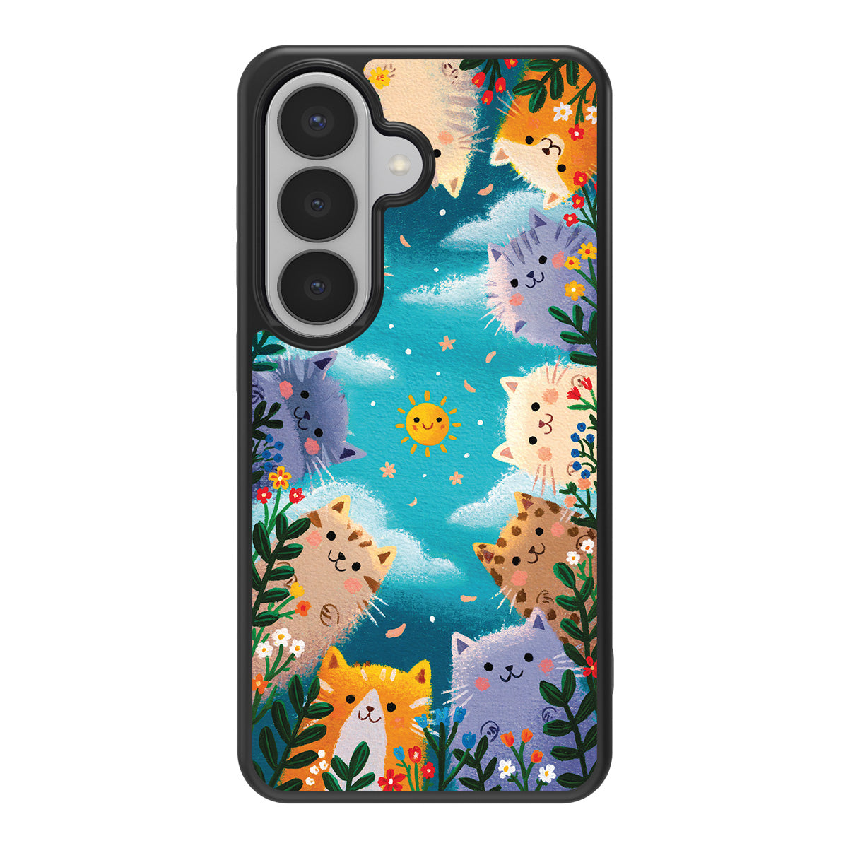 Garden Kittens design back view – Samsung Galaxy S26 case