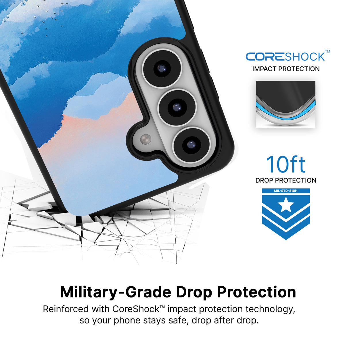 Globe Trotter Samsung Galaxy S26 case with 10ft military-grade drop protection