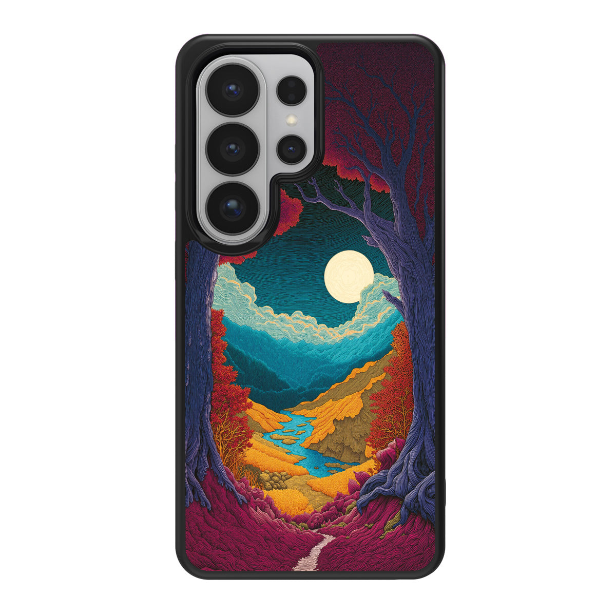 Harvest Moon design back view – Samsung Galaxy S26 Ultra case