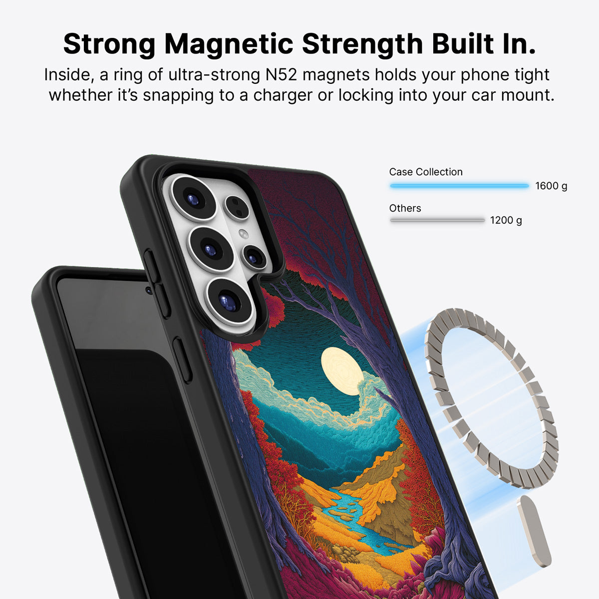 Samsung Galaxy S26 Ultra Qi2 magnetic case with N52 magnets – Harvest Moon design