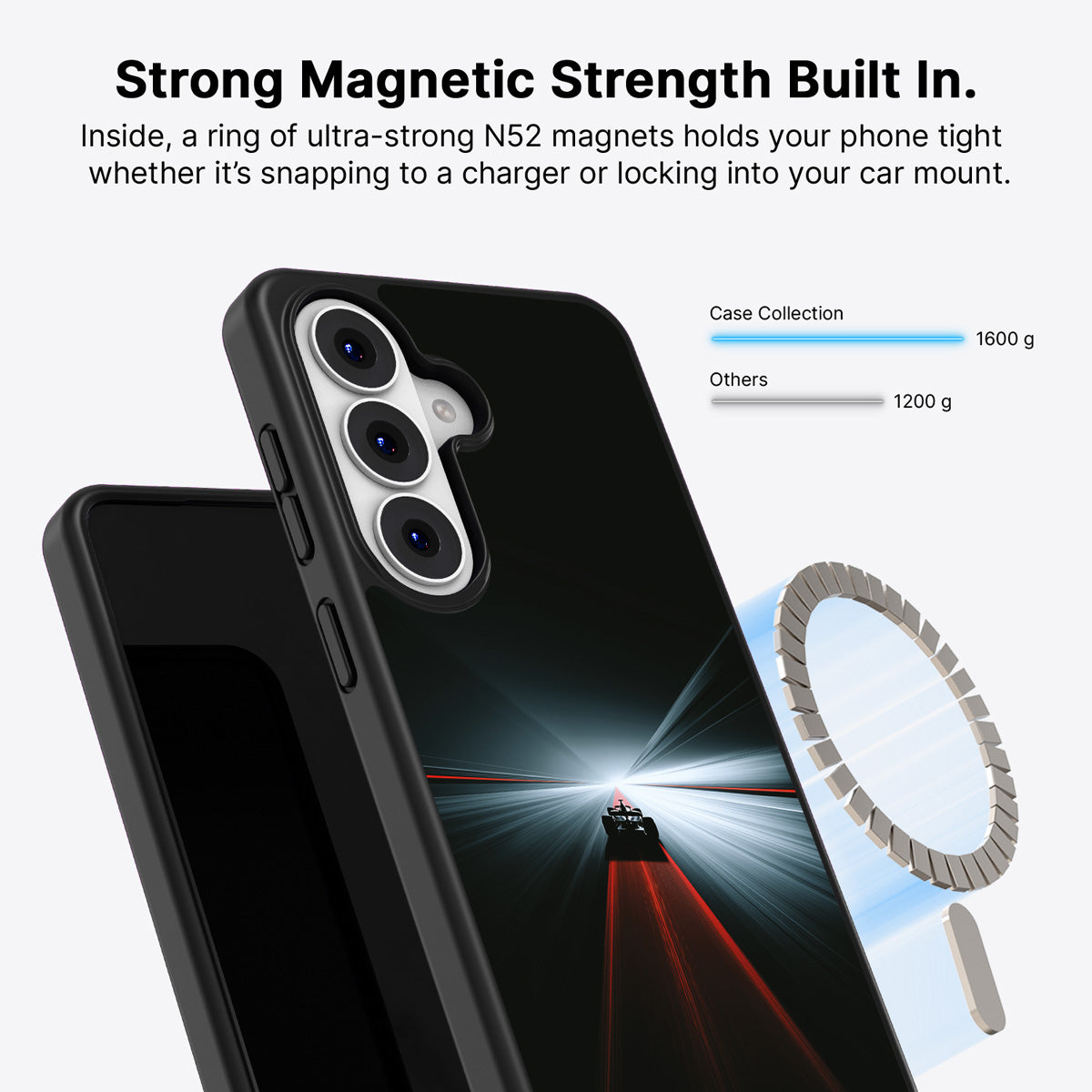 Samsung Galaxy S26 Qi2 magnetic case with N52 magnets – He's Flying design