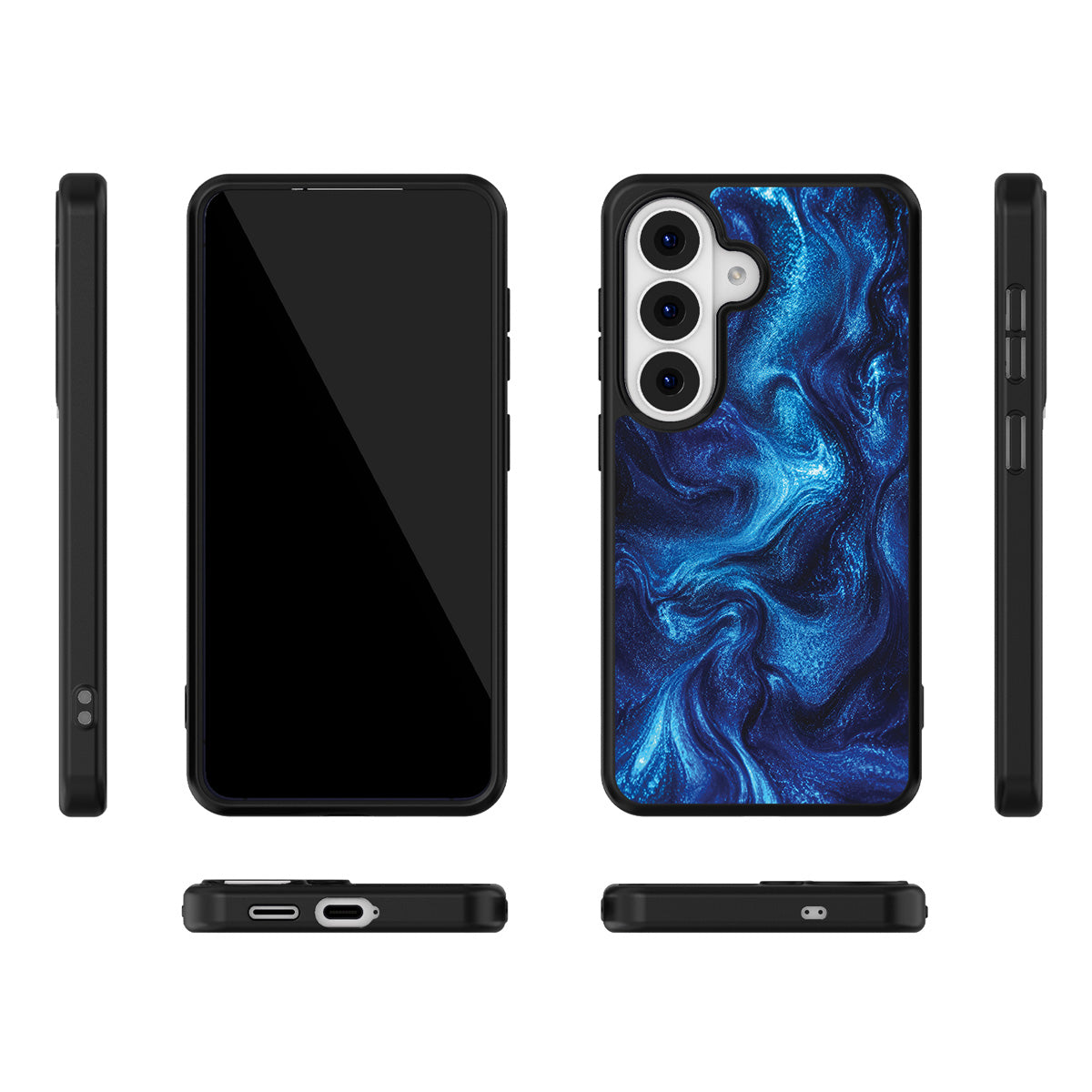 Indigo Impasto Samsung Galaxy S26 Plus case – multi-angle view