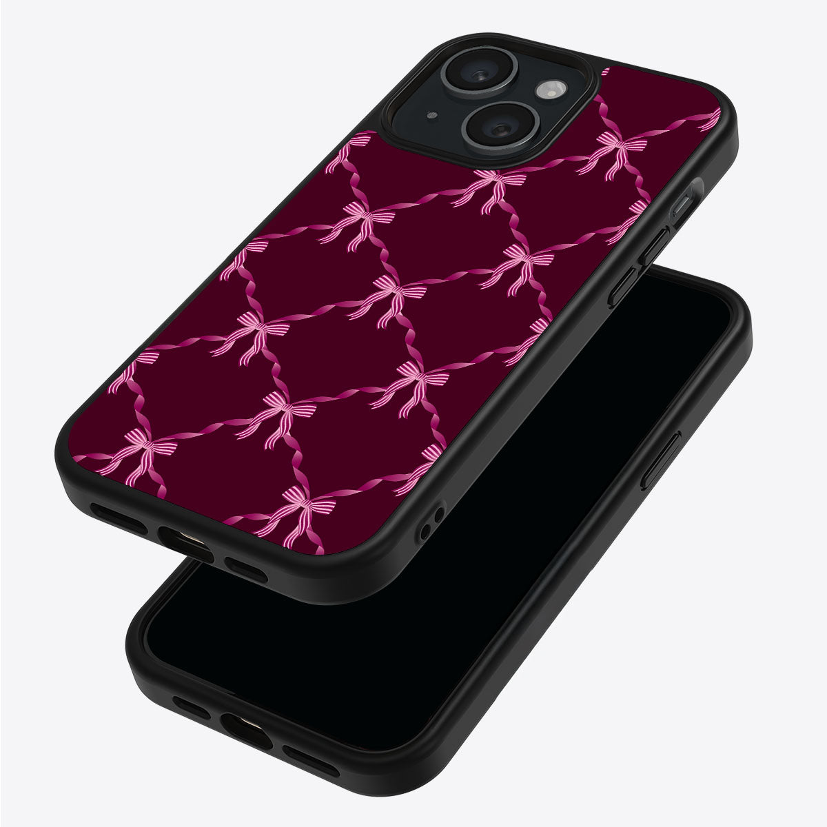Bordeaux Bow - iPhone 13 Case