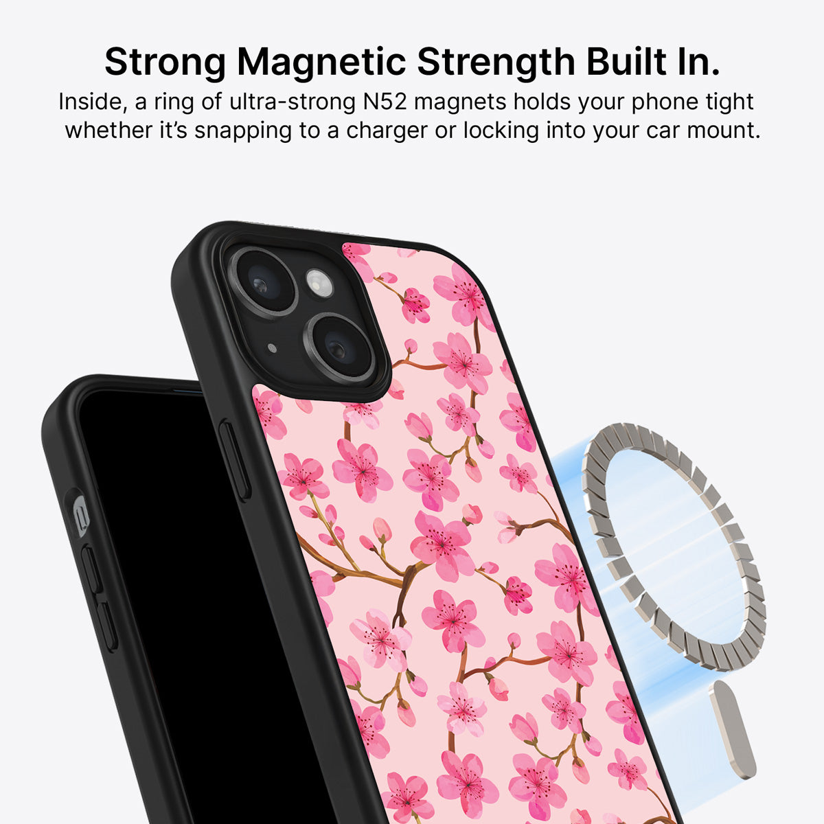iPhone 13 MagSafe case – Cherry Blossom design
