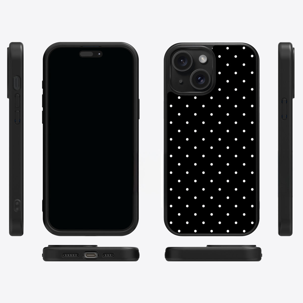 Midnight Confetti iPhone 13 case cover – multi-angle view