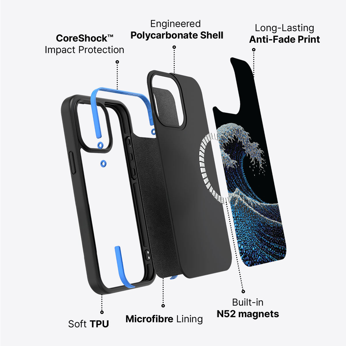 iPhone 13 Case with MagSafe – Midnight Tide