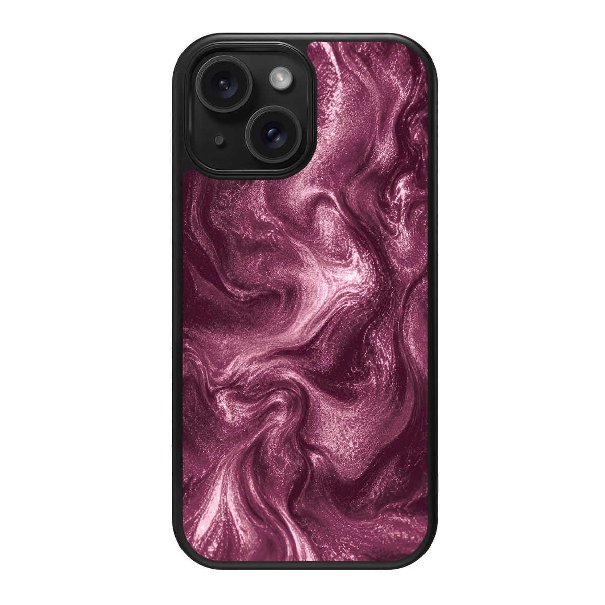 Wine Shimmer design back view – iPhone 13 case