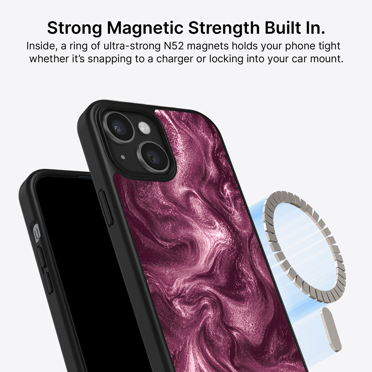 iPhone 13 MagSafe case – Wine Shimmer design