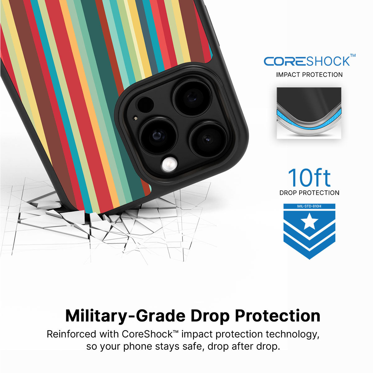 Retro Stripes - iPhone 13 Pro Case #case type_core (magsafe), #case type_core (non magsafe)