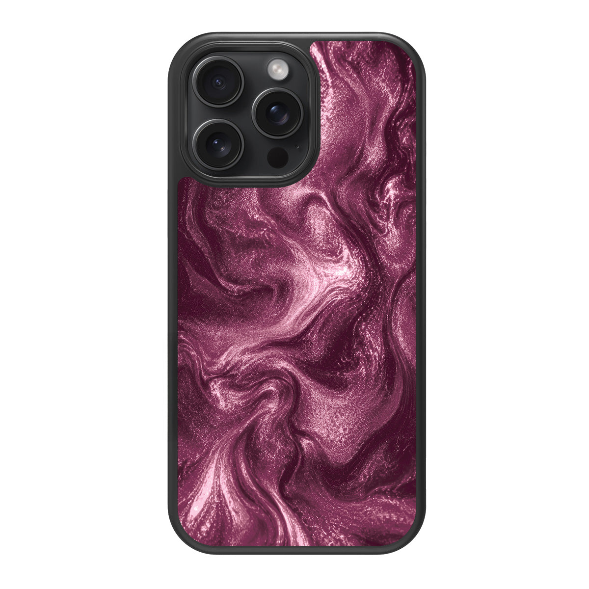 Wine Shimmer design back view – iPhone 13 Pro case