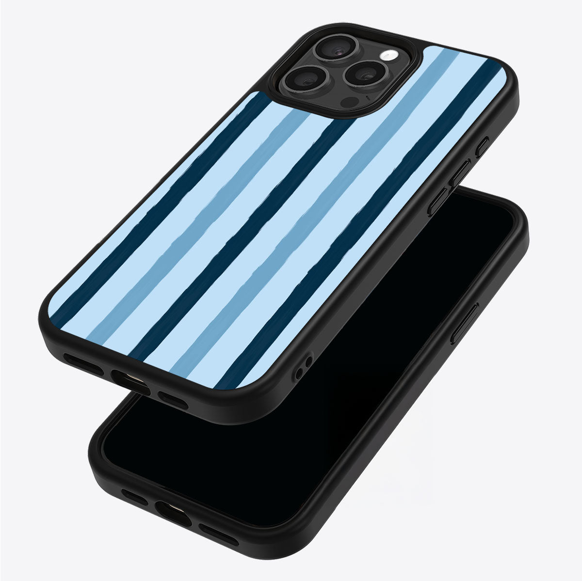 Blue Watercolor Stripes - iPhone 13 Pro Max Case #case type_core (magsafe), #case type_core (non magsafe)