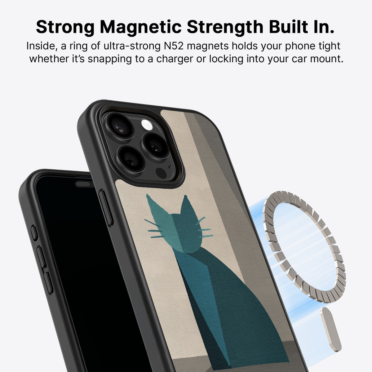 Cubist Feline - iPhone 13 Pro Max Case #case type_core (magsafe)