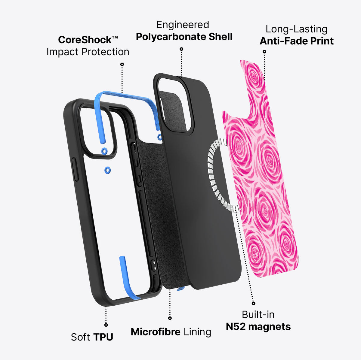 Rosy Reverie - iPhone 13 Pro Max Case  #case type_core (magsafe)