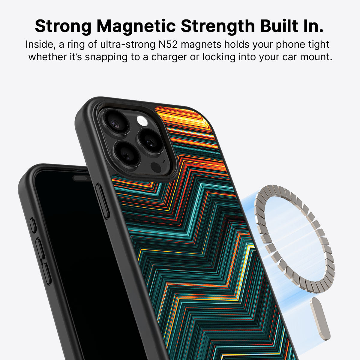 Techno Waves - iPhone 13 Pro Max Case #case type_core (magsafe)