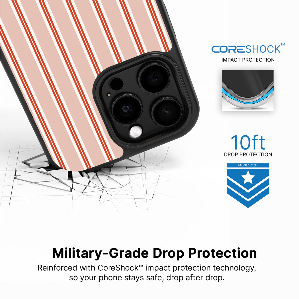 Vermillion Streak - iPhone 13 Pro Max Case #case type_core (magsafe), #case type_core (non magsafe)