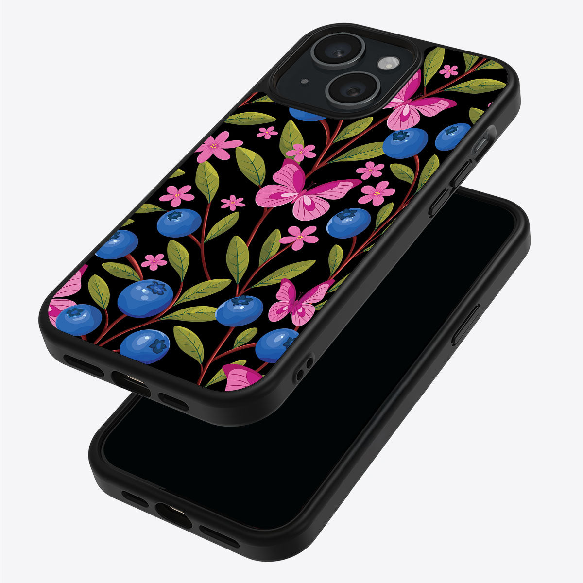 Blueberry Butterflies - iPhone 14 Case #case type_core (magsafe), #case type_core (non magsafe)