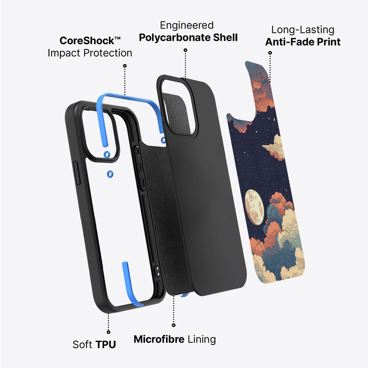 Blushed Moon - iPhone 14 Case #case type_core (non magsafe)