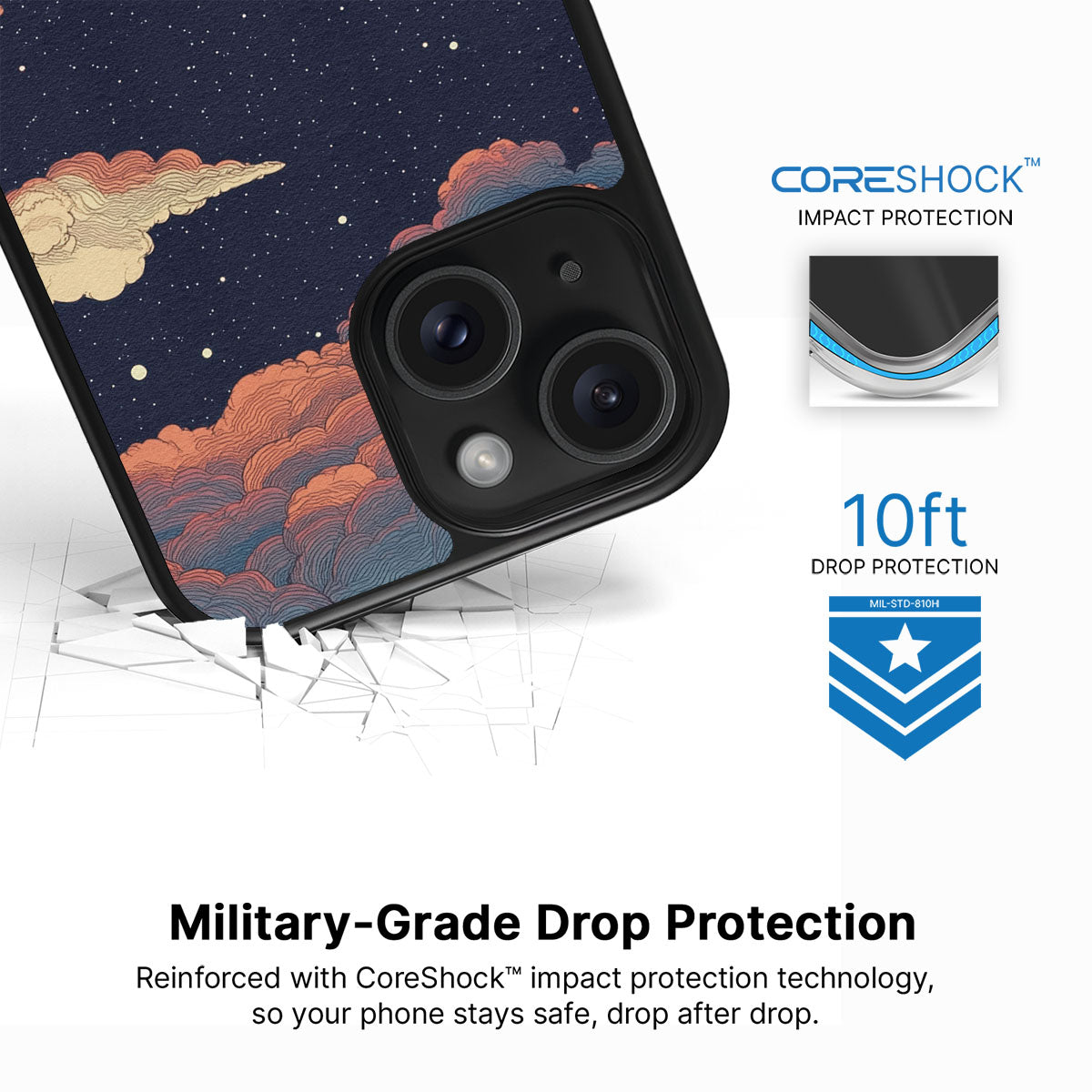 Blushed Moon - iPhone 14 Case #case type_core (magsafe), #case type_core (non magsafe)