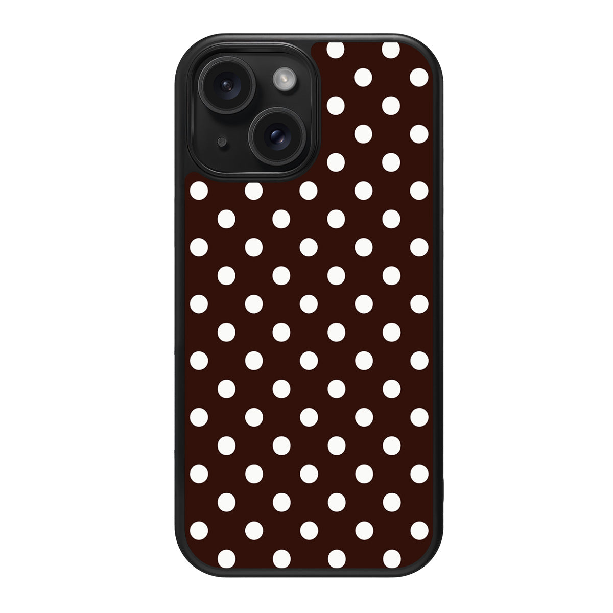 Cocoa Confetti design back view – iPhone 14 case
