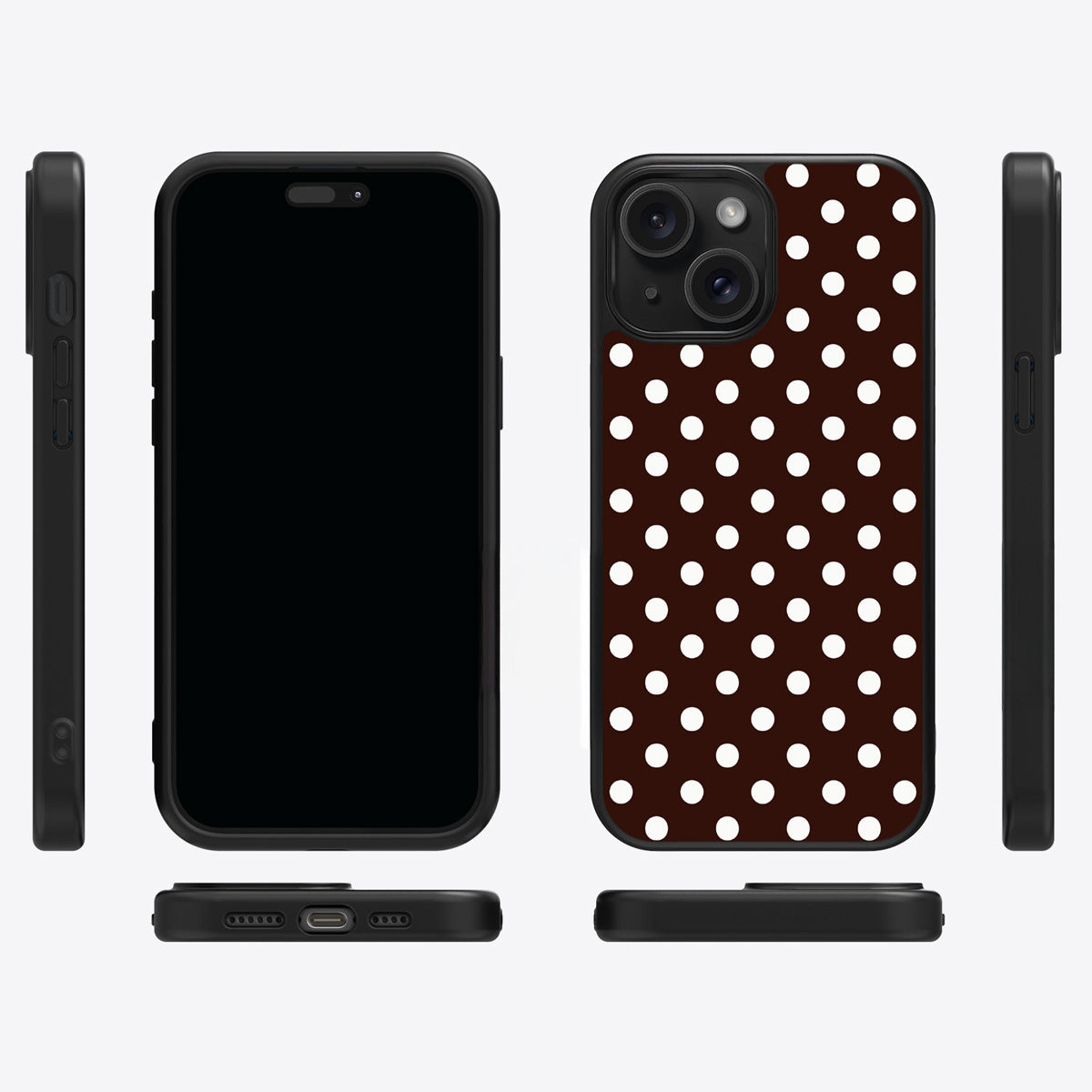 Cocoa Confetti iPhone 14 case cover – multi-angle view